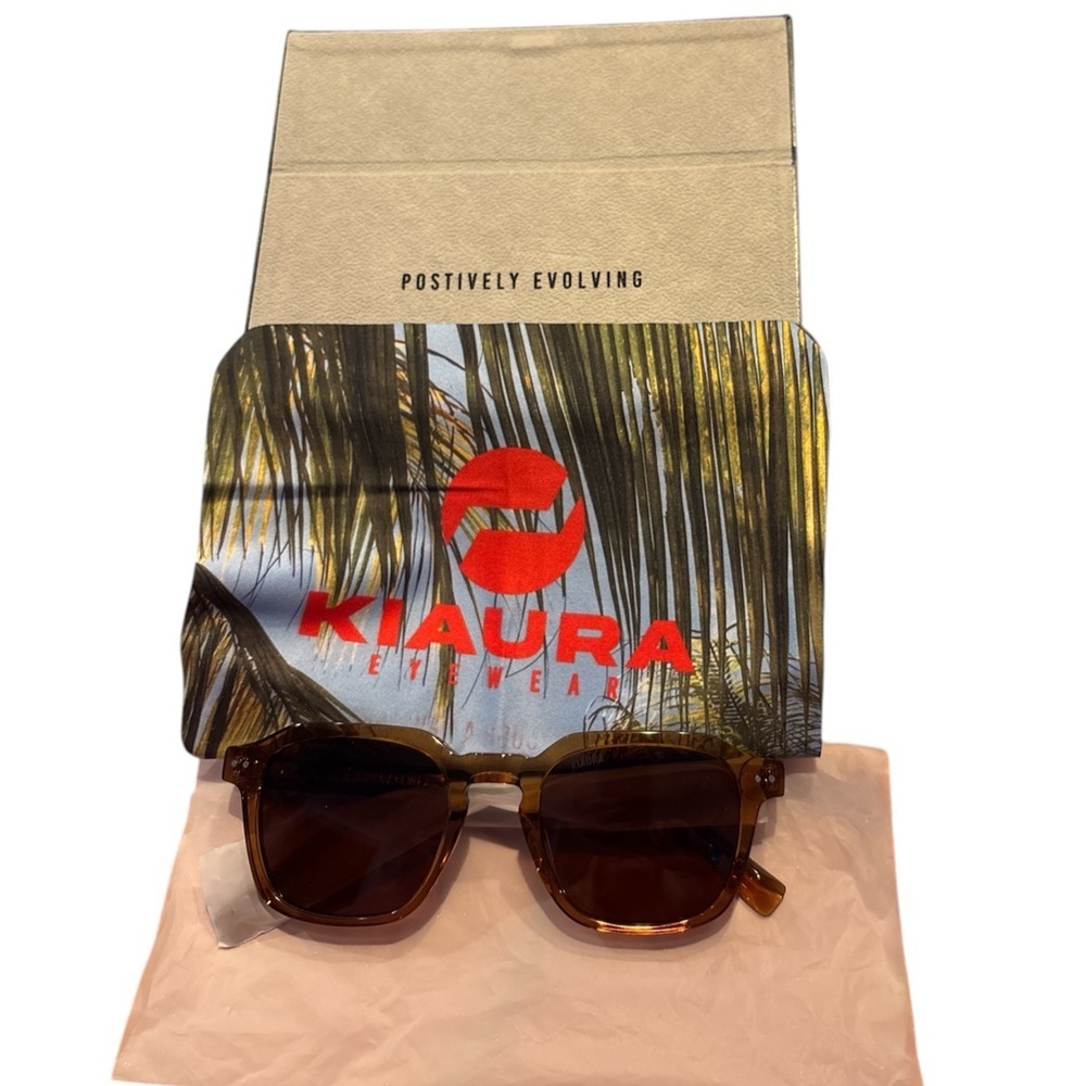 KIAURA Lautner Premium UV400 Polarized Sunglasses - Whiskey - XL - Picture 2 of 9